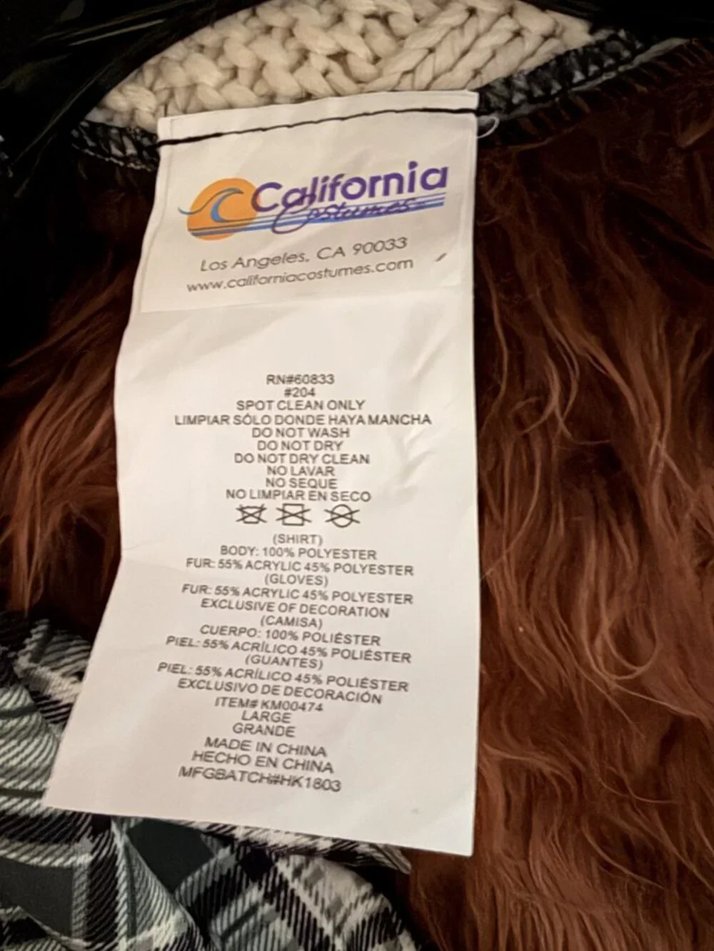 NWT Totally Ghoul California Costumes 